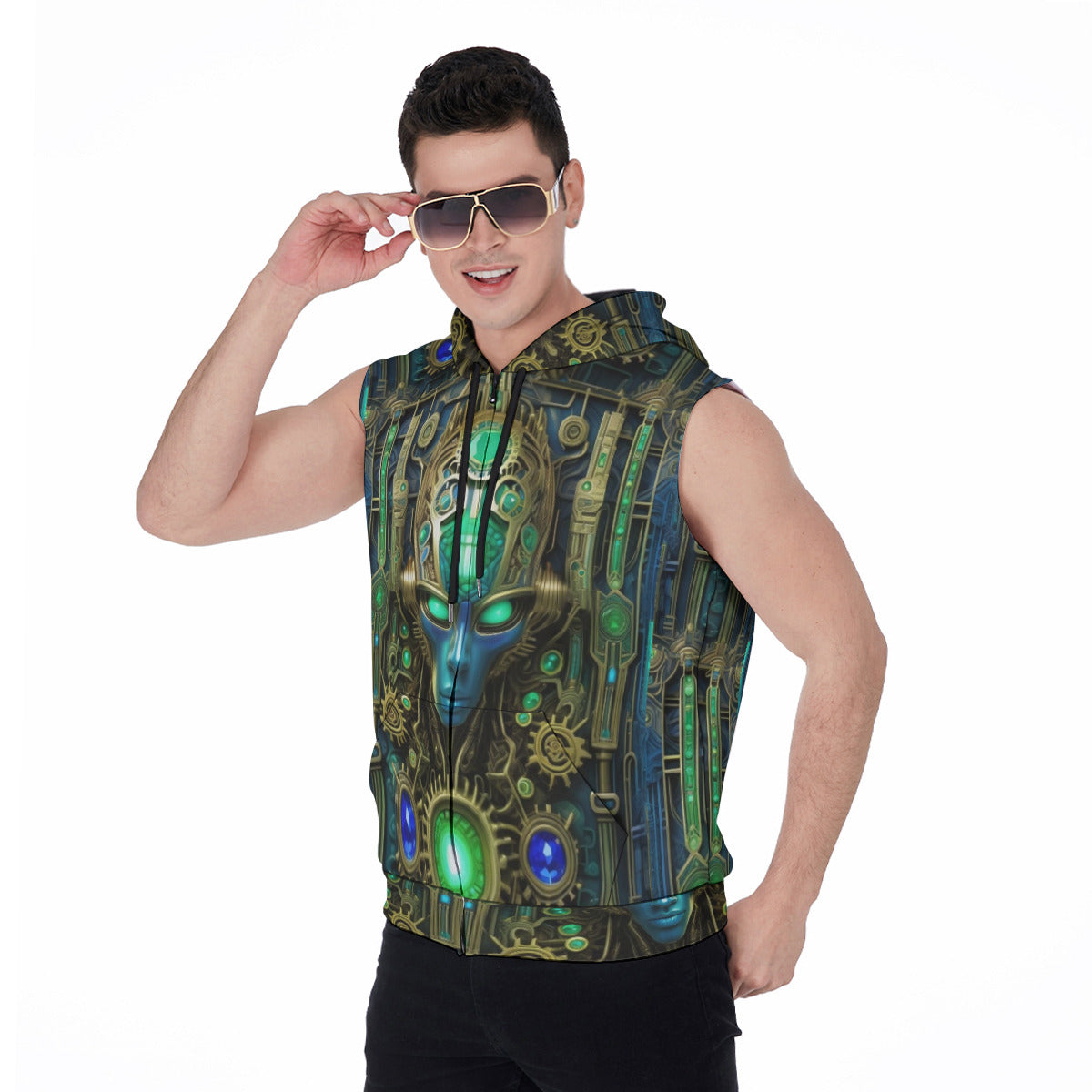 CYBERLORD SLEEVELESS HOODIE