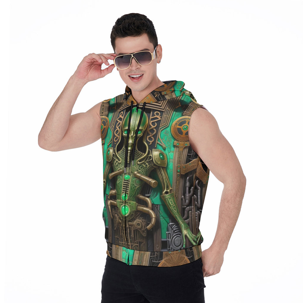 SKULLPUNK SLEEVELESS HOODIE