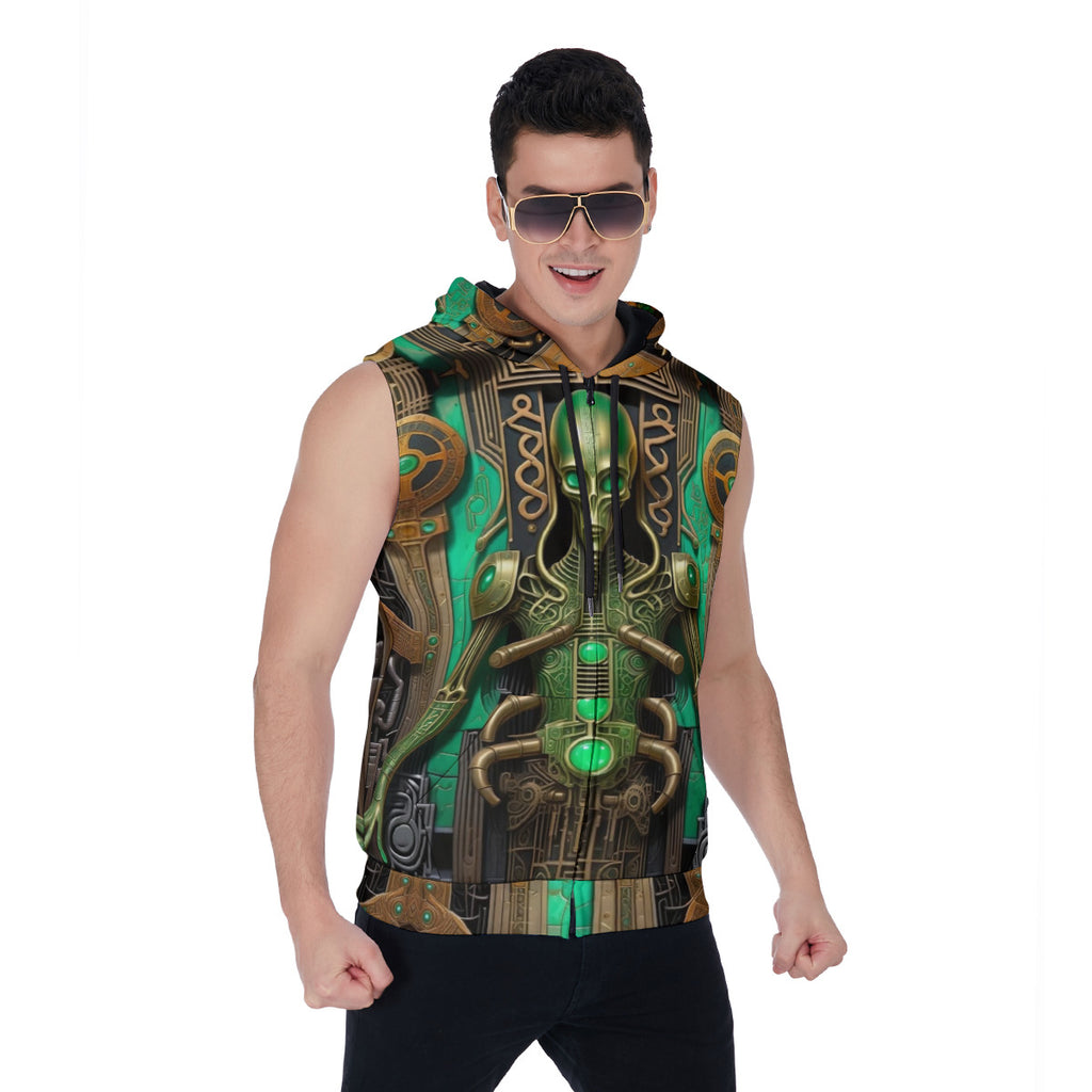 SKULLPUNK SLEEVELESS HOODIE