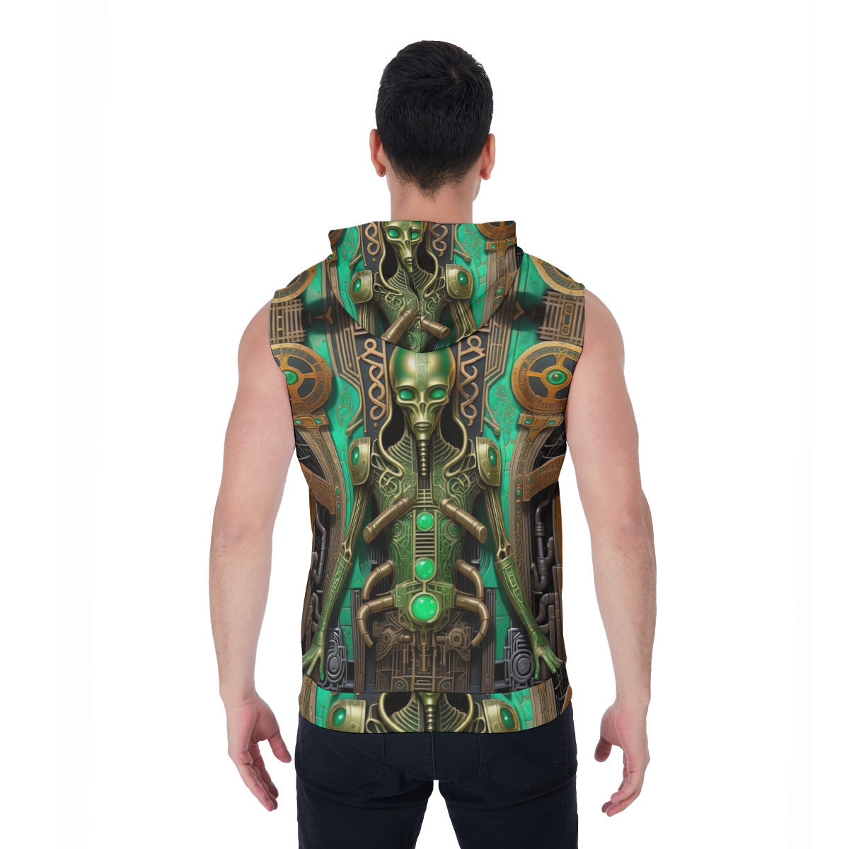 SKULLPUNK SLEEVELESS HOODIE
