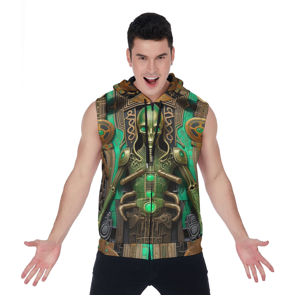 SKULLPUNK SLEEVELESS HOODIE
